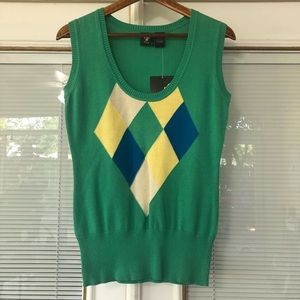 NWT Jofit Argyle Sweater Vest